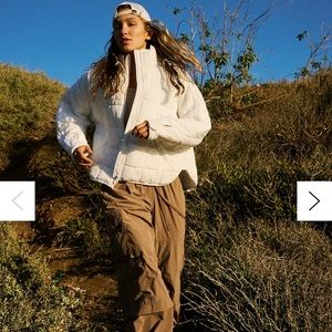 free people Pippa Packable Puffer Jacket white